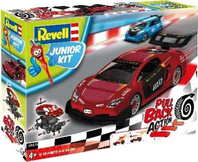 Revell Junior Kit - Racerbil Med Pull Back Funktion - 1:20 - Rød - 38 Dele 3 Revell Junior Kit - Racerbil Med Pull Back Funktion - 1:20 - Rød - 38 Dele