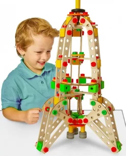 Eichhorn Constructor - 3-I-1 Byggesæt I Træ - Rumraket -Legetøjsland 250 eh constructor raket i trae dele 537879 2