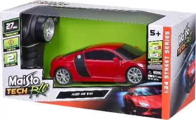 Fjernstyret Audi R8 - 1:24 - Street Series - Maisto Tech Rc 3 Fjernstyret Audi R8 - 1:24 - Street Series - Maisto Tech Rc