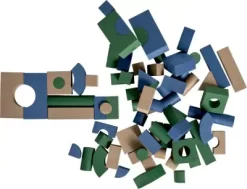 Babydan - Byggeklodser I Skum - Blå Grøn