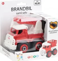 Brandbil Legetøj - Saml Selv - Inkl. Skruetrækker