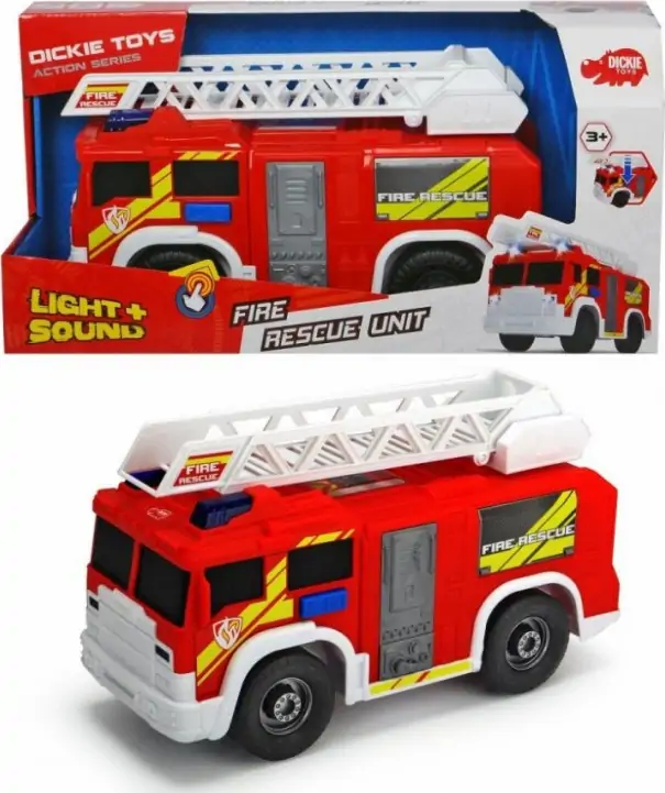 Legetøjs Brandbil Med Stige - Lys Og Lyd 3 Legetøjs Brandbil Med Stige - Lys Og Lyd - Billede 2