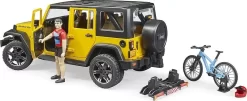 Bruder - Jeep Wrangler Rubicon Med Mountainbike Og Cyklist -Legetøjsland bruder jeep wrangler rubicon ubegraenset med mountainbike og cyklist 590979 4