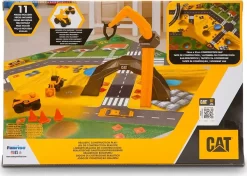Legetæppe Til Biler - Cat Byggeplads - Inkl. 2 Køretøjer Og Tilbehør -Legetøjsland cat construction map little machines construction mat 580067 8