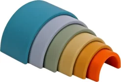 Dëna - Regnbue Stablelegetøj I Silikone - Natur - 6 Dele -Legetøjsland dna regnbue nature 562883 2