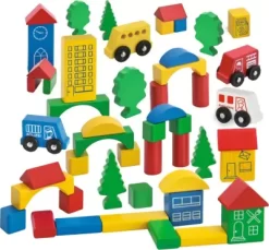 Stableklodser I Træ - Med Farver - 50 Stk - Eichhorn