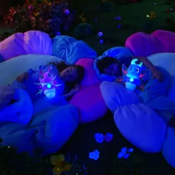 Glowies - Ildflue Bamse Med Godnatsange - Lyser I Mørket - Blå - 28 CM -Legetøjsland glowies bamse blaa 590820 4