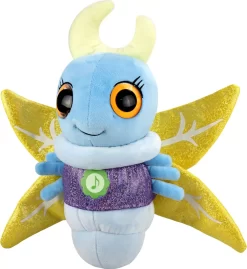 Glowies - Ildflue Bamse Med Godnatsange - Lyser I Mørket - Blå - 28 CM -Legetøjsland glowies bamse blaa 590820 5