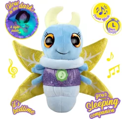Glowies - Ildflue Bamse Med Godnatsange - Lyser I Mørket - Blå - 28 CM -Legetøjsland glowies bamse blaa 590820 6