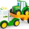 John Deere - Traktor Legetøj Sæt - 2 Stk -Legetøjsland john deere transport legesaet 553013