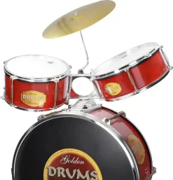 Legetøjs Trommesæt Til Børn - Inkl. Skammel -Legetøjsland legetoejs trommesaet til boern inkl skammel 601043 3