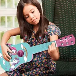 Lexibook - Guitar Til Børn - Enhjørning - 53 CM -Legetøjsland lexibook enhjoerning min foerste guitar 21 581608 1