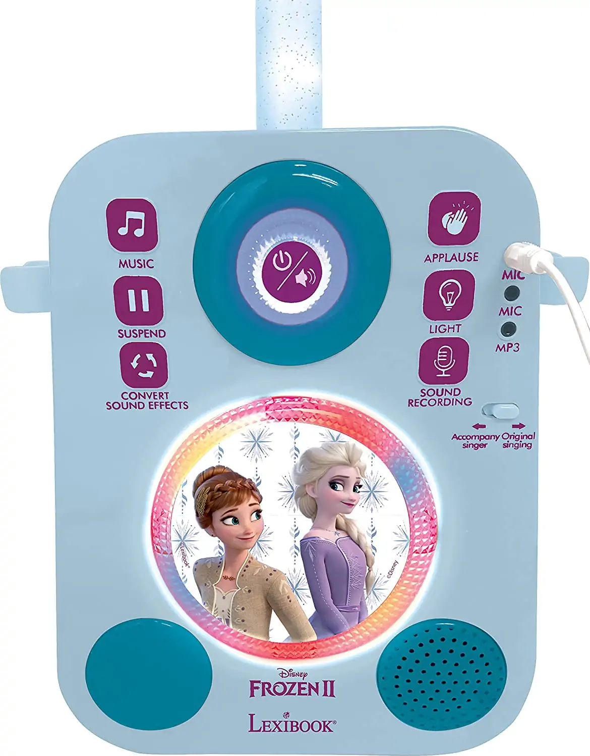 Frost Karaoke Maskine - Med 2 Mikrofoner - Lexibook 5 Frost Karaoke Maskine - Med 2 Mikrofoner - Lexibook - Billede 3