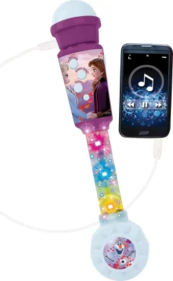 Frost Mikrofon Med Lys Og Melodier - Lexibook -Legetøjsland lexibook frozen trendy lighting microphone with speaker aux in melodies and 543450 6