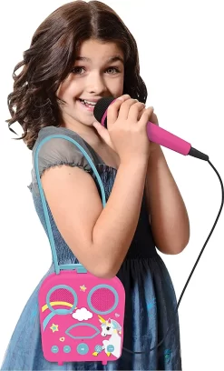 Karaoke Maskine Til Børn - Med Mikrofon - Lexibook -Legetøjsland lexibook my secret portable karaoke unicorn design btc050uni 543443 1