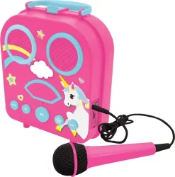 Karaoke Maskine Til Børn - Med Mikrofon - Lexibook -Legetøjsland lexibook my secret portable karaoke unicorn design btc050uni 543443 2