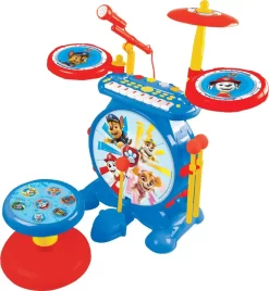 Elektronisk Trommesæt Til Børn - Paw Patrol - Lexibook -Legetøjsland lexibook paw patrol complete electronic luminous drums set with seat k610pa 543447 2