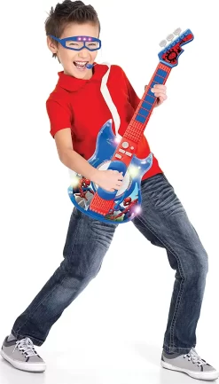 Spiderman - El Guitar Til Børn - Lexibook -Legetøjsland lexibook spider man elektronisk guitar 581611 2