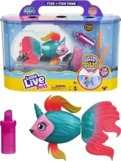 Little Live Pets - Lil' Dippers - Fisk Og Fisketank Legesæt - Blå - Series 4