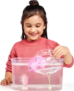 Little Live Pets - Lil' Dippers - Fisk Og Fisketank Legesæt - Pink - Series 3 -Legetøjsland little live pets lil dippers s3 legesaet 555981 2