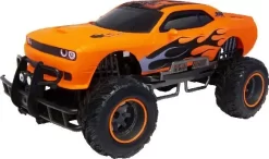 Fjernstyret Monster Truck - 1:10 - 9 Km/T - The Boss Mega Muscle Dodge Challenger - New Bright -Legetøjsland mega muscle rc 110 li ionusb orange 61059u 574677 1