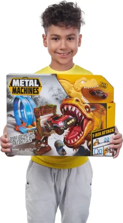 Zuru Metal Machines - Dinosaur Bilbane - T-Rex Attack -Legetøjsland metal machines legesaet t rex 509434 3