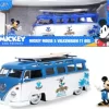 Mickey Mouse Figur Og Vw Volkswagen T1 Bus - 1:24 - Die-Cast Metal -Legetøjsland mickey vw bus 124 m die cast figur 569560