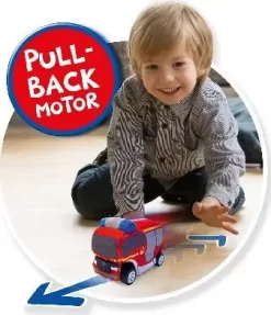 Pull Back Bil - Brandbil - 9 CM - Mini Revellino -Legetøjsland mini revellino fire truck pull back 23199 575390 5