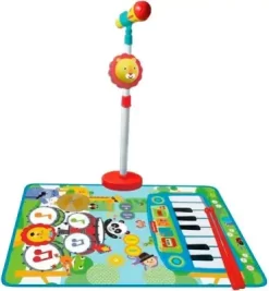 Musiklegetøj - Tæppe, Klaver, Trommer Og Mikrofon Til Børn