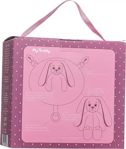 My Teddy - Kanin Nusseklud Og Bamse Gaveæske - Rosa -Legetøjsland my teddy gaveaeske nusseklud lille kanin blaa 594545 1