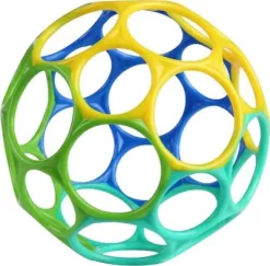 Oball Motorikbold / O Ball Bold - 10 CM - Blå Og Grøn