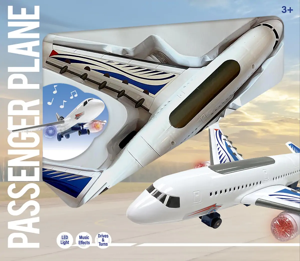 Flyvemaskine Legetøj Med Lys Og Lyd 4 Flyvemaskine Legetøj Med Lys Og Lyd - Billede 2