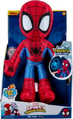 Spidey Bamse Med Lys - Web Flash - 22 CM