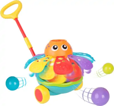 Playgro - Skubbedyr Aktivitetslegetøj - Blæksprutte Med Bolde 3 Playgro - Skubbedyr Aktivitetslegetøj - Blæksprutte Med Bolde
