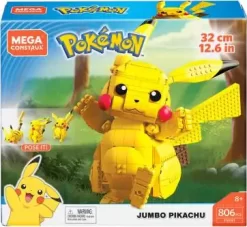 Pokemon Pikachu Figur - Mega Construx Jumbo Byggesæt - 30 CM -Legetøjsland pokemon mega construx jumbo pikachu 30cm fvk81 489585 2