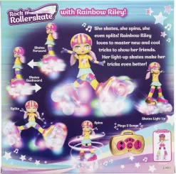 Rock N Rollerskate Dukke - Rainbow Riley - Fjernstyret - 27 CM -Legetøjsland rock n rollerskate rainbow riley 581555 2