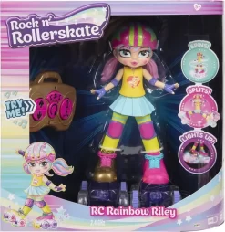 Rock N Rollerskate Dukke - Rainbow Riley - Fjernstyret - 27 CM -Legetøjsland rock n rollerskate rainbow riley 581555 3