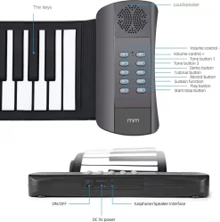 Roll Up Keyboard Med USB - Mikamax -Legetøjsland roll up keyboard 585897 1