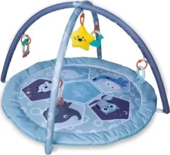 Scandinavian Baby - Aktivitetstæppe Med 4 Stykker Legetøj - Zoo