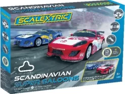 Scalextric - Scandinavian Super Saloons Racerbane Sæt - Gt Team Sweden Vs Gt Team Denmark - 1:32 - C1425Pf