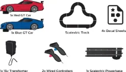 Scalextric - Scandinavian Super Saloons Racerbane Sæt - Gt Team Sweden Vs Gt Team Denmark - 1:32 - C1425Pf -Legetøjsland scandinavian super saloons set c1425pf 576289 2