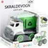 Skraldebil Legetøj - Saml Selv - Inkl. Skruetrækker -Legetøjsland skraldevogn 105cm saml selv mskruetraekker 534935
