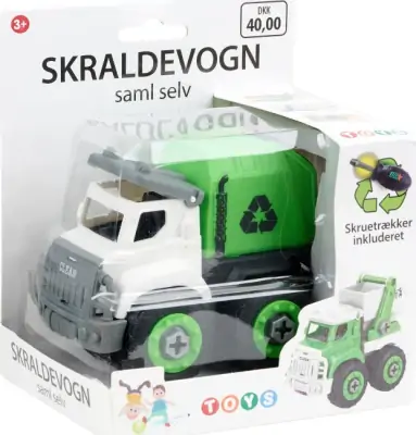 Skraldebil Legetøj - Saml Selv - Inkl. Skruetrækker 3 Skraldebil Legetøj - Saml Selv - Inkl. Skruetrækker