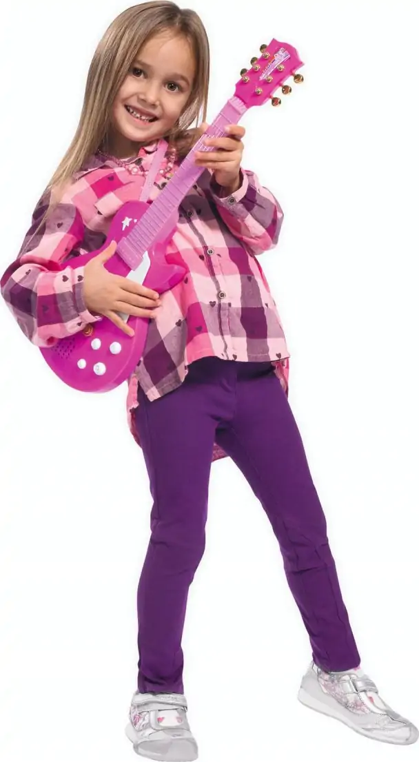 Simba - Legetøjs Rock Guitar Til Børn - Pink 4 Simba - Legetøjs Rock Guitar Til Børn - Pink - Billede 2