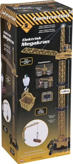 Stor Elektrisk Kran Legetøj - 1,2 Meter - Speed Car -Legetøjsland speed car elektronisk mega kran 581128 1