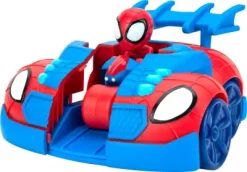 Spidey Figur Med Køretøj - Web Strike 2-In-1 - 15 CM