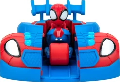 Spidey Figur Med Køretøj - Web Strike 2-In-1 - 15 CM -Legetøjsland spidey 2 i 1 stealth strike koeretoej 581182 3