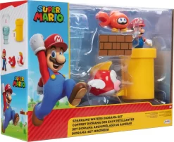 Super Mario Legetøj - Sparkling Waters Diorama Legesæt - 5 Dele -Legetøjsland super mario 25 sparkling waters diorama saet 600807 3