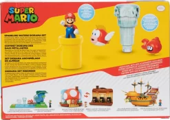 Super Mario Legetøj - Sparkling Waters Diorama Legesæt - 5 Dele -Legetøjsland super mario 25 sparkling waters diorama saet 600807 5