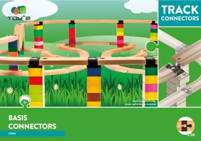 Toy 2 Track Connectors - Basis Connectors - 50 Dele 3 Toy 2 Track Connectors - Basis Connectors - 50 Dele